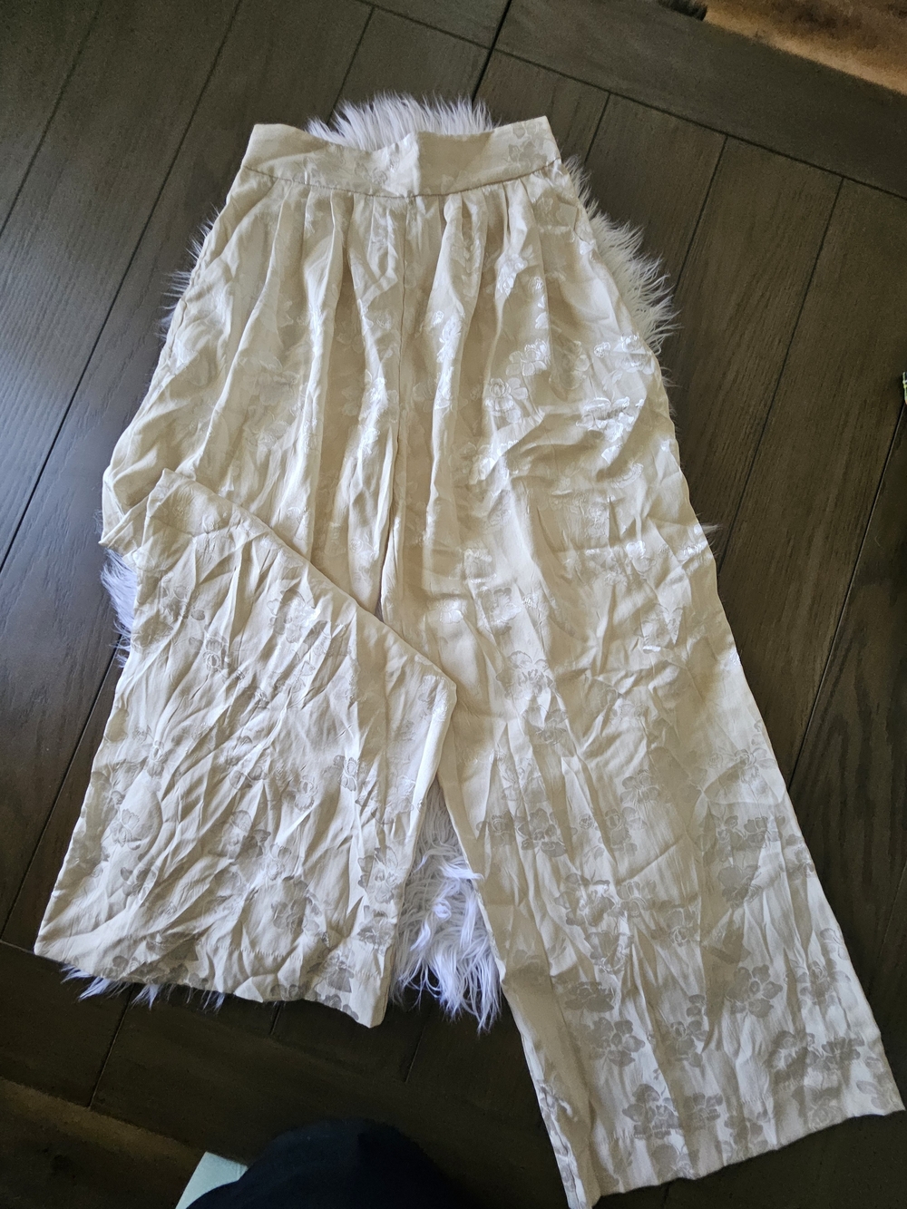 Urban Outfitters Cream Wide Leg Pants